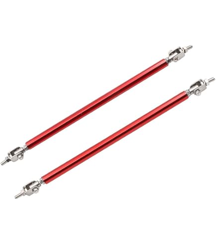 Front Struts 2-Piece Red Aluminum Splitter Support Rods - 100mm ...