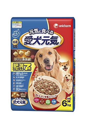 愛犬元気 肥満が気になる7歳以上用 ささみ・ビーフ・緑黄色野菜・小魚入り 6kg商品画像