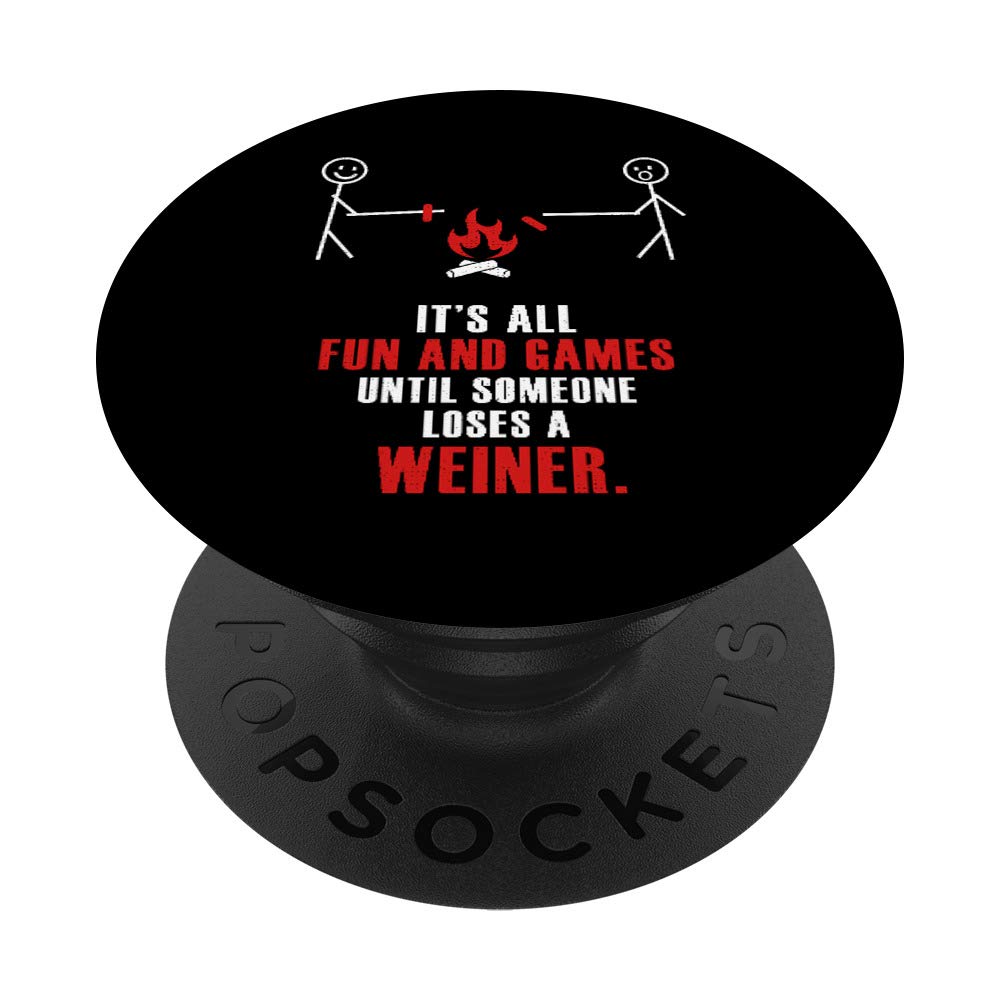 All Fun And Games Weiner design Camp Adventure PopSockets PopGrip: Swappable Grip for Phones & Tablets