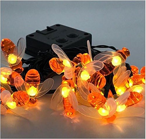 Honeybee String Light, 20 LEDs Cute Bee Solar Powered String Lights,15FEET Starry Fairy Lights, Waterproof Fairy Decorative Lights for Outdoor, Wedding, Homes, Gardens, Patio, Party