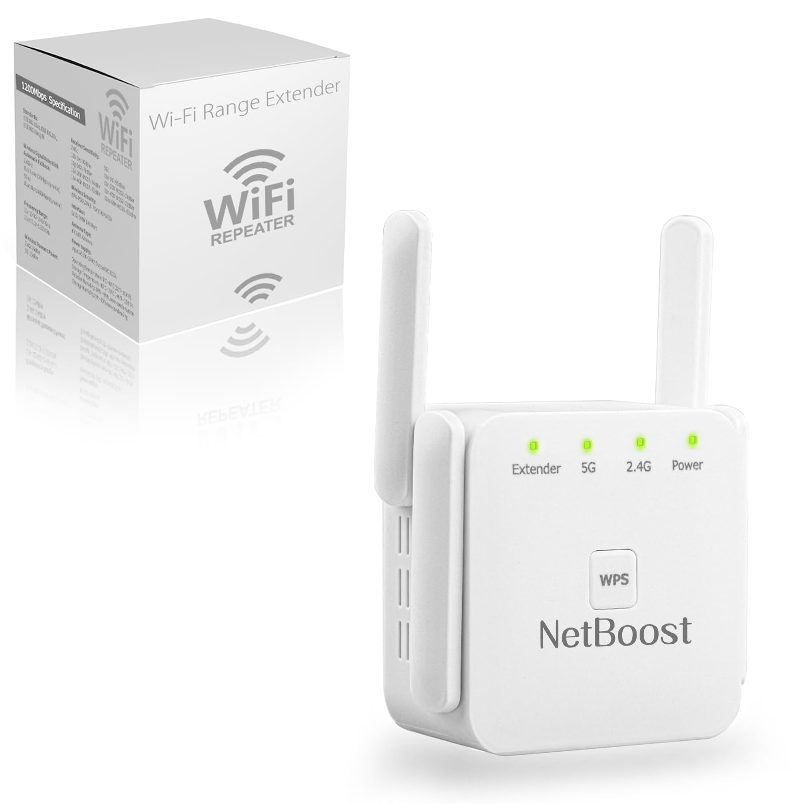 Photo 1 of Netboost WiFi Extender,NetBoost pro WiFi Extender 2024. with Ethernet Port 2.4G Speed up to 300 Mbps Signal Repeater Get Strong Wi-Fi Signal in Every Corner of Your Home (1200 Mbps)