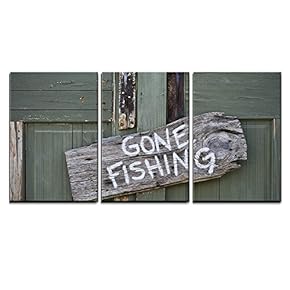 Gone Fishing x3 Panels
