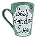 KINREX Best Grandma Ever Mug – Valentines Day Mothers Day Gifts Coffee Cup for Women, Mother, Grandmother, Parent, Gift for Christmas, Birthday, Turquoise, 12 oz. Novelty Tea Cups