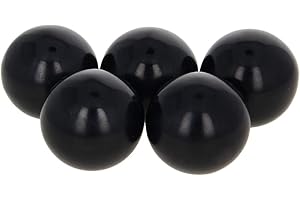 Othmro 5Pcs Threaded Ball Knobs, 1.26Inch Dia 0.39Inch Thread M10 Female Thread Black Bakelite Handle Thermoset Ball Knob for Lawn Mowers Exercise Equipment Machinery Valves Spigots (M10x32)