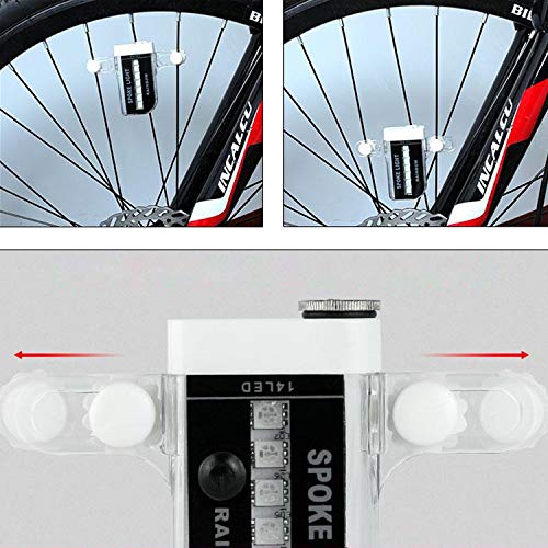LED Bike Spoke Lights - A12 Waterproof Cool Bicycle Wheel Light, Safety Tire Lights for Kids Adults, Very Bright, Auto & Manual Dual Switch, 30 Pattern - Thumbnail 5