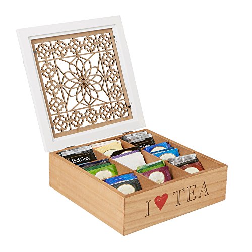 Mind Reader Bali Collection, Decorative Tea Bag Organizer