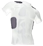 Cramer Lightning 5 Pad Football Shirt With Integrated Rib, Spine and Clavicle Pads, White, X-Large