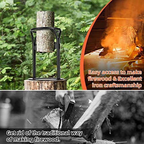 Wood Splitter, Portable Manual Wall Mounted Firewood Kindling Splitter, Heavy Duty High Carbon Steel Log Splitter Cracker Firewood Cutter For Home & Campsite, Indoor Or Outdoor