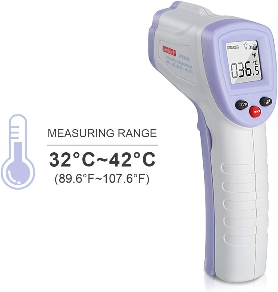 Infrared Digital Thermometer, OUBEL Non-contact Thermometer, Digital Thermometer for Fever, Temperature Measurements via Forehead for Baby, Kids, and Adults