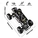 JACKEETD Monster Truck 2.4Ghz Radio Remote Control Trucks, 1/16 Scale Off Road RC car with Two Rechargeable Batteries, Racing RC Truck for All Adults and Kids - Black