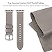 SWEES Genuine Leather Bands Compatible Apple Watch 42mm Series 3, Series 2, Series 1, Sports & Edition, Gray