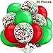 80 Piece 12 Inch Confetti Latex Balloons Event Party Supplies St Patrick's Day 4th July Labor Day Mardi Gras Wedding Birthday Baby Shower Balloons (Christmas Red, Christmas Green)