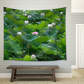 Lotus - Fabric Wall Tapestry Home Decor - 51x60 inches