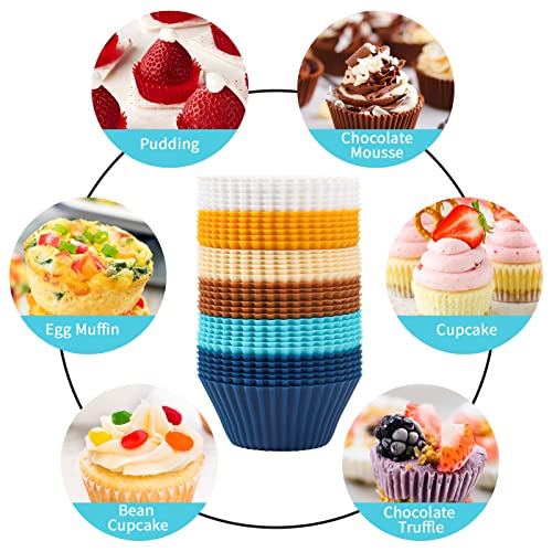 Yunko Silicone Baking Cupcake Cups Reusable Cupcake Liners Nonstick