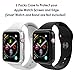 Simpeak [2-Pack] Compatible with Apple Watch 4 Screen Protector Case 40mm, [All-Around] Soft Screen Protector Bumper Cover for 40mm Apple Watch Series 4(2018), Clear+Black