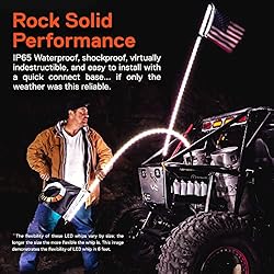 True MODS 2pc 6ft Spiral LED Whip Lights for UTV