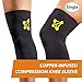 CopperJoint – Copper-Infused Compression Knee Sleeve, Promotes Increased Blood Flow to The Knee While Supporting Tendons & Ligaments All Lifestyles, Single Sleeve