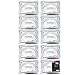 Set Kit of 10pcs Transparent Collagen Gel Crystal Masks Lips Patches Clear Mouth Sheets for Anti Aging Treatments, Fine Lines and Wrinkles Removal, Hydration, Nourishing and Skin Firming
