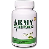 ARMY HEALTH Turmeric Curcumin Supplement Capsules - Extra Strength Turmeric with Ginger Root & Boswellia Serrata Extract - Herbal Formula, Joint & Muscle Relief Support for Men & Women - 60 Capsules