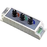 Torchstar KBDM-1224V9A-RGB3CN PWM RGB LED Dimmer Controller with 3 Channel Output for Multi-Color and Single Color Strip Lights, DC, 12V-24V, 9 Amp