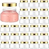 Mumufy Clear Plastic Jars with Lids Round Plastic