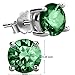 Feramox Round Cubic Zirconia Studs Simulated Birthstone Stud Earrings for Women May