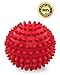 Massage Ball 2 Pack - Spiky Massager Roller Balls - Plantar Fasciitis, Deep Tissue Foot, Back, Shoulder, Legs, Muscle Therapy - Best Porcupine for Acupressure & Myofascial (Single Red)