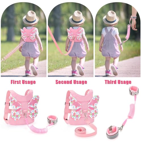Coleira Infantil Mochila Guia De Segurança Anti Perda Cinta(Rosa)
