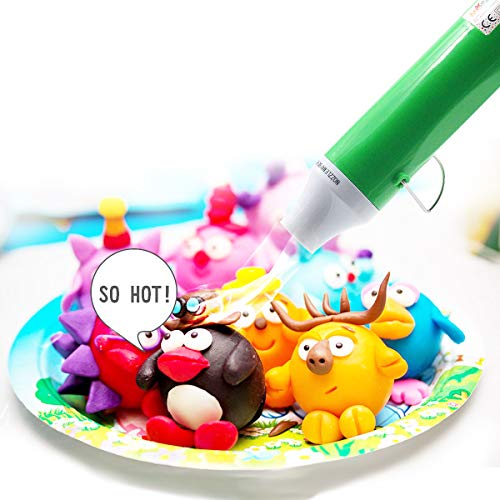 New Heat Gun,mofa Hot Air Gun Tools Shrink Gun with Stand For DIY Embossing And Drying Paint Multi-Purpose Electric Heating Nozzle 300W 110V (Green,White)