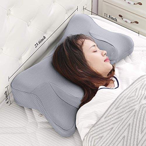 MARNUR Cervical Pillow Memory Foam Orthopedic Pillow for Neck Pain Relief Ergonomic Pillow for