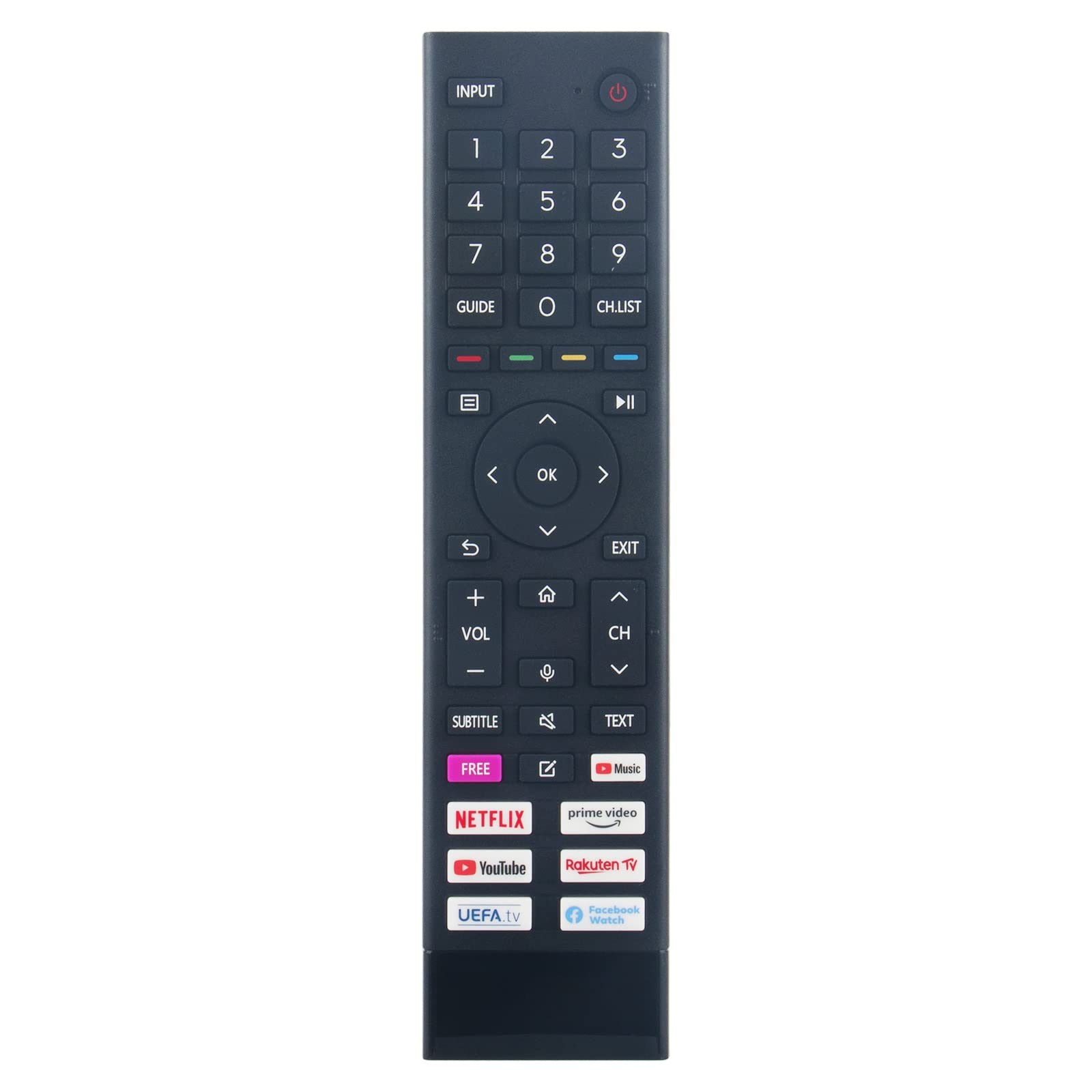 VINABTY ERF3B80H Replacement Voice Remote Control Compatible with Hisense TV 40A4BG 43A7100F 43A7GQ 50A6BG 50A7100F 50A76GQ 50E76GQ 55A66G 55A76GQ 55A7GQ 55E76GQ 58A6BG 65A76GQ 65A7GQ 65AE7000F
