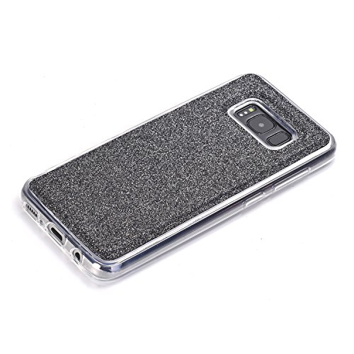 image for TechCode Galaxy S8 Wallet Phone Case, Women Candy Colour Bling Shiny B