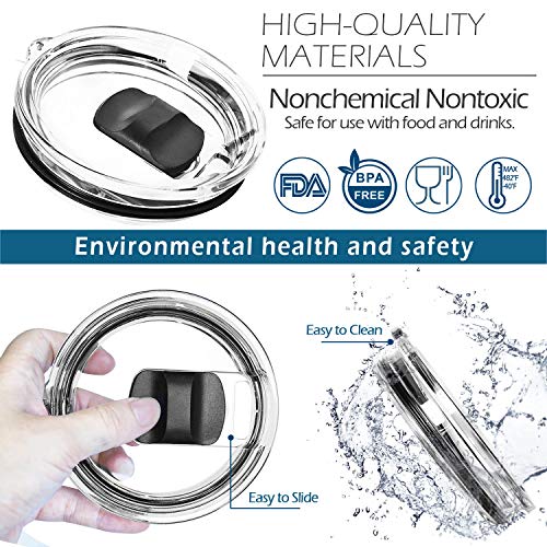 20oz Tumbler MagSlider Lids, Spill Proof Splash Resistant Lid with Slider Closure Replacement