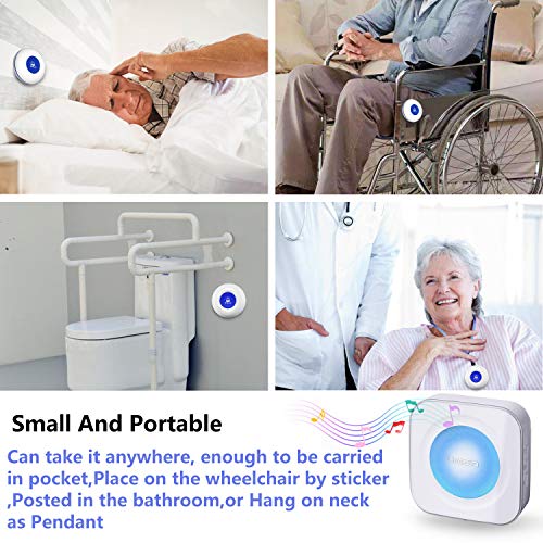 LIOTOIN Wireless Caregiver Pager Call Button Nurse Alert System Call Bell for Home/Elderly/Patients/Disabled/School 3… - Image 3