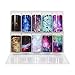 BlueZOO 40PCS Nail Art Foil Transfer Paper Set Starry Sky Flower Stickers Pack Different Colored Nails Decals Wraps Kit DIY Decorations Accessories