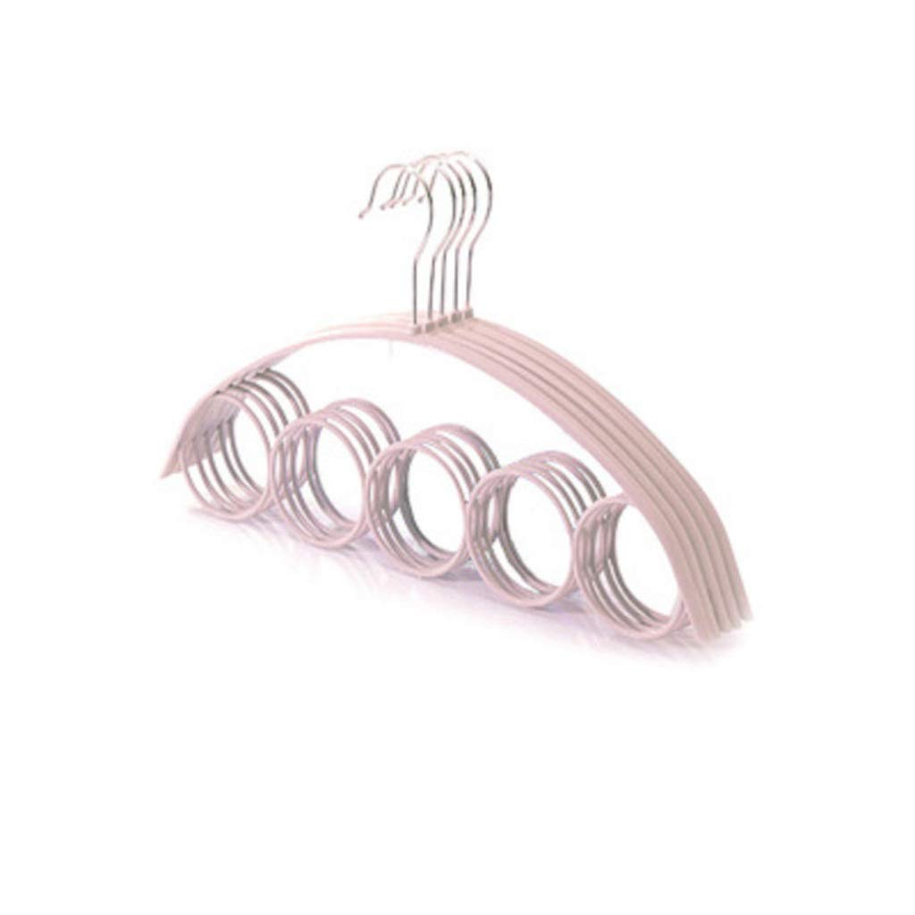 SHYPT 1PC 5 Hole Scarf Wraps Shawl Storage Hanger Ring Rope Slots Holder Hook Ring Ties Hanger Belt Rack Scarves OrganizerHolder Hook (Color : A)