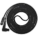 LyxPro Balanced XLR Cable Right Angle Female 6 ft Premium Series Professional Microphone Cable, Powered Speakers and Other Pro Devices Cable, Black