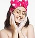 Hairizone 2 Pack Makeup Headbands for Washing Face Shower Spa, Soft and Cute Big Bow Hair Bands for Women and Girls (Light Blue/Roseo)