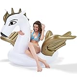 Leisure Giant Inflatable Pegasus Pool Float [Vickea®] Large Outdoor Swimming Pool Floatie Lounge Toy for Adults & Kids