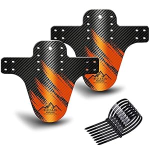 NICEDACK Bike Fender, MTB Mud Guard Front and Rear Compatible, Downhill Mountain Bike Mudguard Fits 650B 20″ 26″ 27.5″ 29 inch and Fat Bicycle