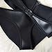 FloraVogue Neoprene Bikini Strapless Wet Suit PU Swimwear Set Top & Bottom FBA