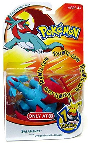 Pokemon 10th Anniversary Salamence Action Figure with Dragonbreath Attack