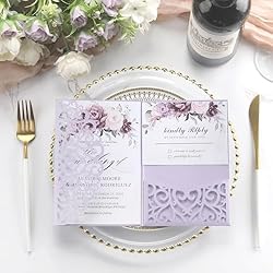 Wedding Invitations with Envelopes and RSVP Cards