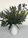 Floral Supply Online - White Home Decor Vase and Flower Guide Booklet - Decorative Glass Flower Vase for Floral Arrangements, Weddings, Parties, and Office Decor.