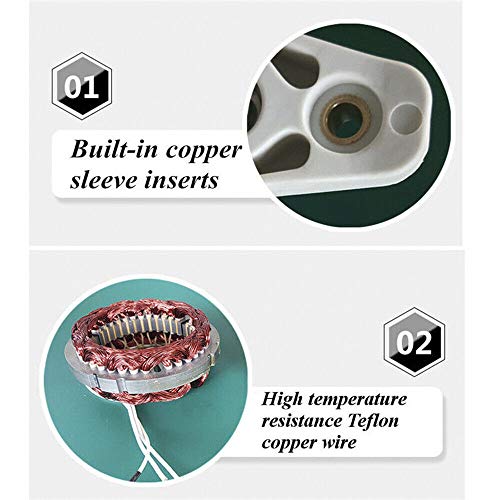 YiiYYaa 800W 5 Blades DC12V Horizontal Wind Turbine Generator Wind Turbines Energy Generator with Wind Charger Controller (Without Bracket) (12V) - Thumbnail 4