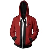 CHLOBLOM Edward Elric Cosplay Costume 3D Hoodie Zipper Jacket Pullover Sweatshirt