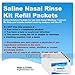 TONELIFE 80 Count Saline Nasal Care Refills +2 Nasal Sprayer - Nasal Salt 2.7g Each Pouch | Refill Kit | 80 Buffered Salt Packets | for 300ml 500ml Sinus Rinse Kit-Nose Cleaner-Nasal Wash Bottle