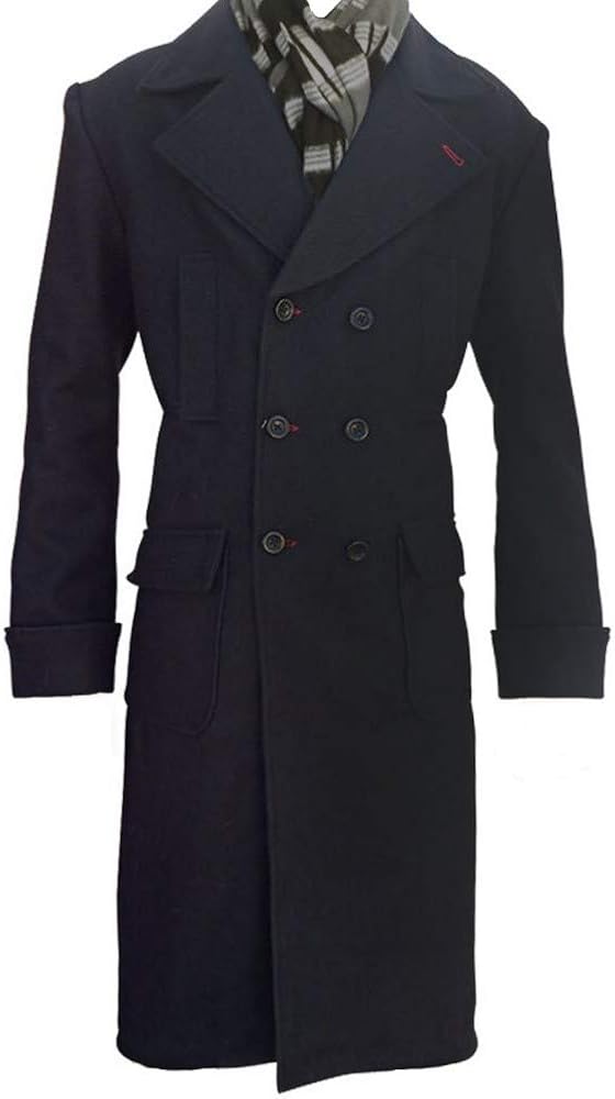 Holmes Benedict Cumberbatch Black Wool Long Trench Coat