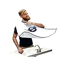 Tribex Beard Bib - Beard Catcher - Trim Your Facial Hair Without The Mess - Easy to Use Grooming Cape for Shaving- Clippings Apron - Clean Sinks - "The Perfect Gift for the Modern Woodsman" (White)