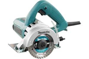 Makita 4-3/8 in. Masonry Saw, Dry Cut, 1-1/4 in. Cutting Capacity, Left Blade, Bevel Capacity 45°, Aluminum Gear Housing